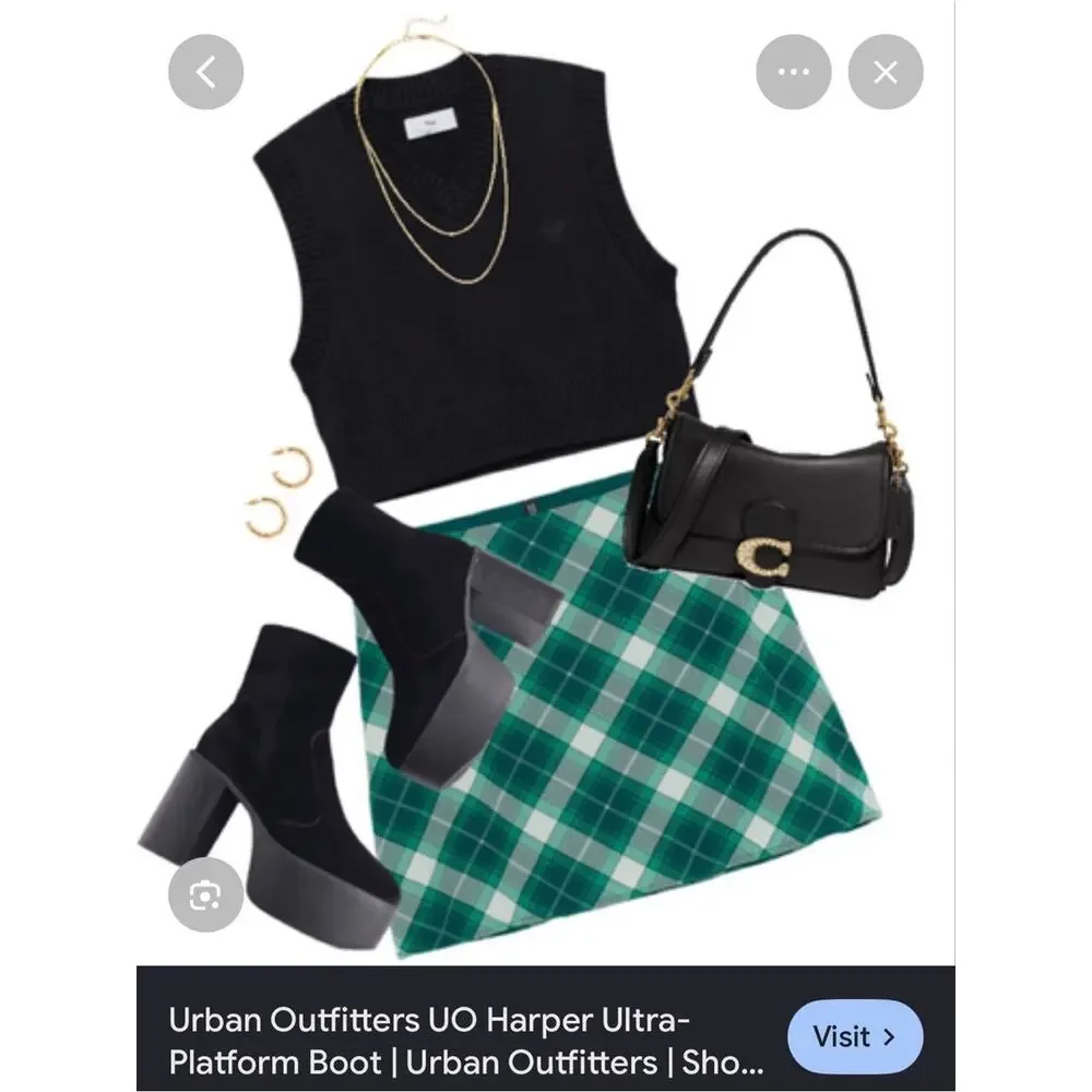 UO velvet platform boots